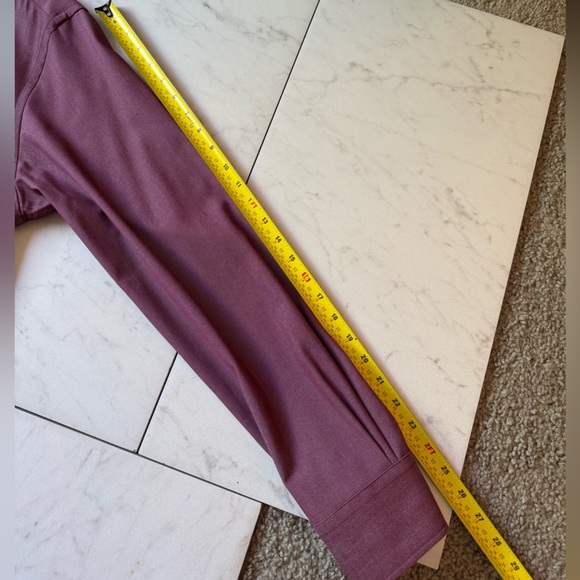 WOOL & PRINCE Men’s XL Merino Wool Button Down Shirt in Burgundy Oxford slim fit - Picture 11 of 16